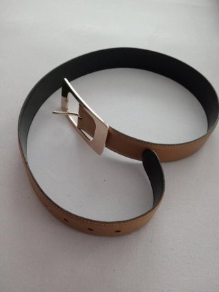Cintura Gucci Pelle Marrone Fibbia Oro