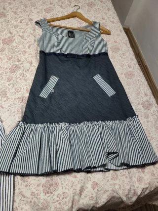 Vestido IR rayas y vaquero