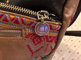 Borsa Desigual bicolore nera e marrone