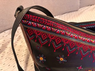 Borsa Desigual bicolore nera e marrone