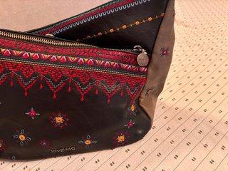 Borsa Desigual bicolore nera e marrone