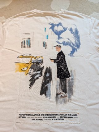 Camiseta Zara Hombre Blanca NYC New York bordadoXL