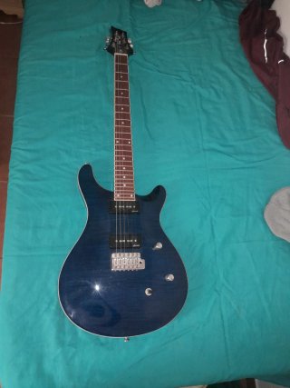 Pack Guitarra Eléctrica Azul + Funda + Ampli