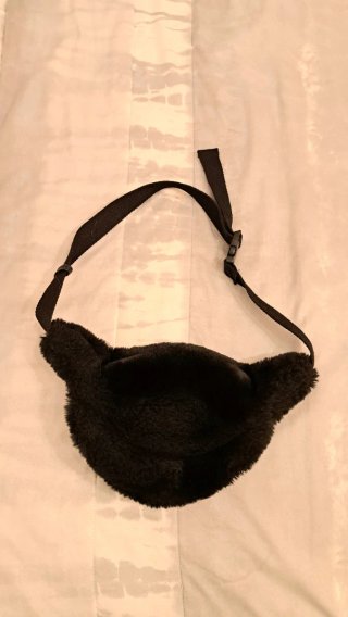 Bandolera Negra Con Pelo