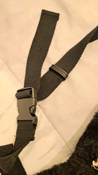 Bandolera Negra Con Pelo