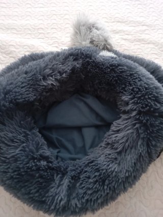 Saco cama para gatos gris