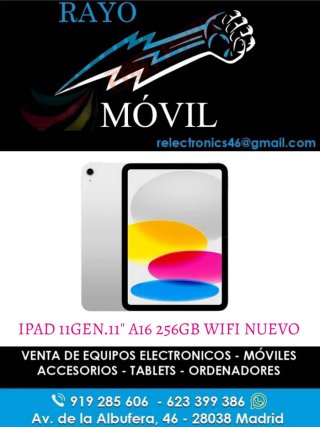iPad 11ª Gen 11" 256GB WiFi plata Nuevo precintado