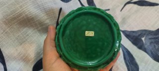 Portagioie in vetro stile malachite