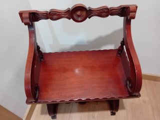 Banqueta de madera de haya