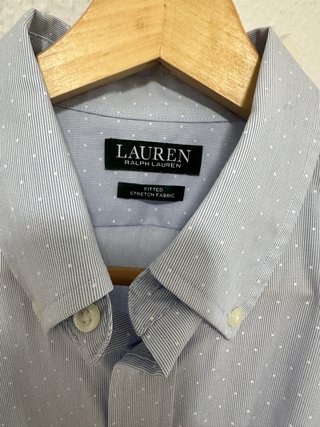 Camisa Ralph Lauren azul con puntos blancos