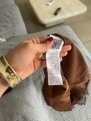 Falda marrón con encaje sin estrenar