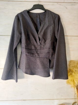 Blusa elegante Shein Grigio Tg. S