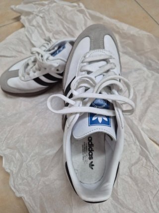 Zapatillas Adidas Samba Blancas Raya Negra