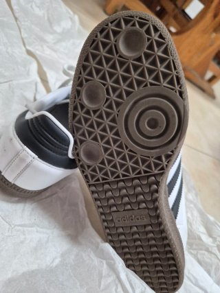 Zapatillas Adidas Samba Blancas Raya Negra