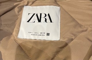 Cazadora acolchada Zara Beige Talla M