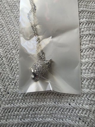 Collar plata con colgante brillante