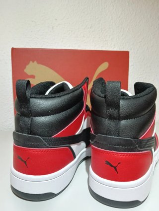 Zapatillas Puma Altas Rojas Blancas Negras