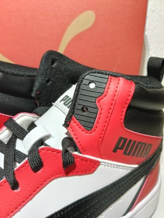 Zapatillas Puma Altas Rojas Blancas Negras
