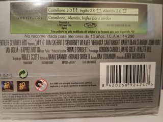 Alien UMD PSP PRECINTADO NUEVO- Edición PAL España