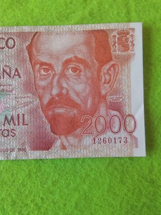 Billete 2000 Pesetas Banco de España 1980 sin seri