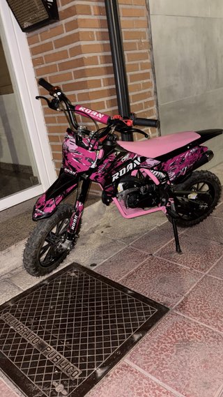 Mini Moto Cross ROAN CRF 49cc Rosa Negra