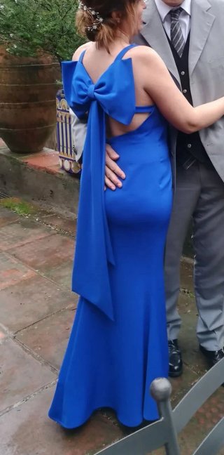 Vestido azul Etxart & Panno con lazo