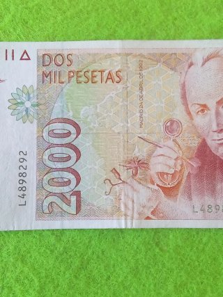 Billete 2000 Pesetas España 1992 serie L . 92