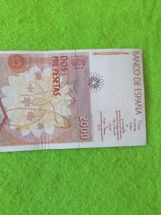 Billete 2000 Pesetas España 1992 serie L . 92