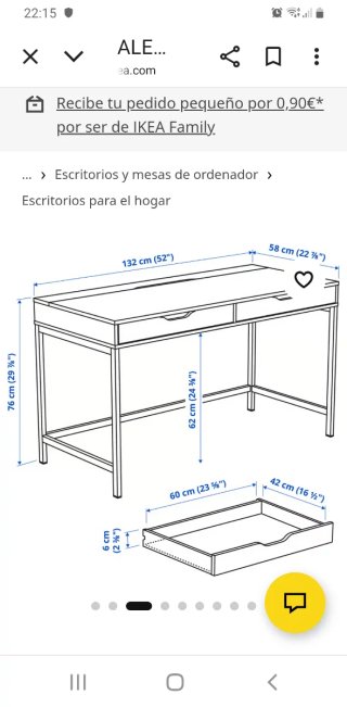 Escritorio blanco con cajones