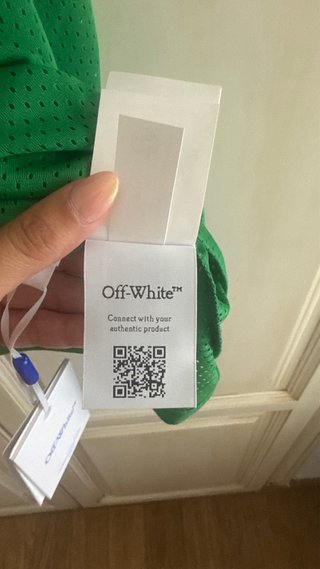 Off-White Football OW Mesh S/S Tee College Green