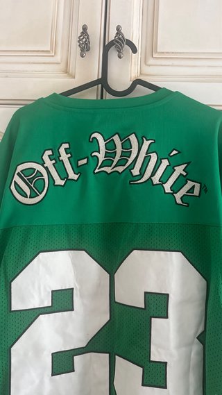 Off-White Football OW Mesh S/S Tee College Green