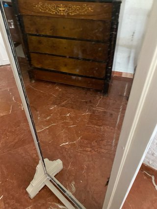 Espejo de pie vintage pintado a mano