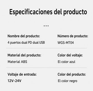 Cargador USB Dual 12V-24V con Voltímetro