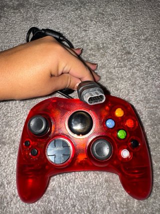 Mando Xbox S-Type Rojo Transparente