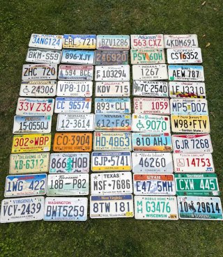 Lote 50 Matrículas de Estados USA