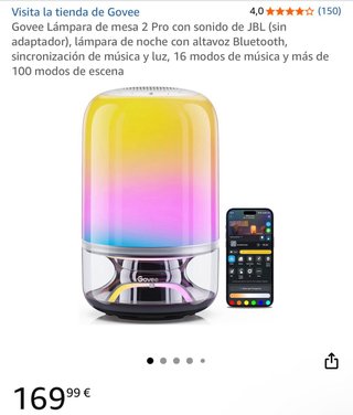Lámpara Groove 2 Pro & JBL altavoz con garantia