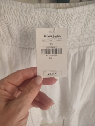 Falda Énfasis Blanca Talla M