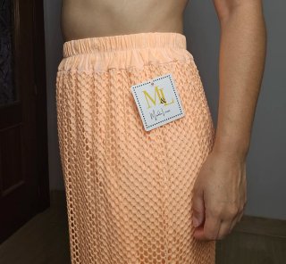 Pantalón de rejilla naranja talla única grande