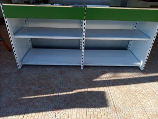Mostrador Frutería Metálico Verde y Blanco