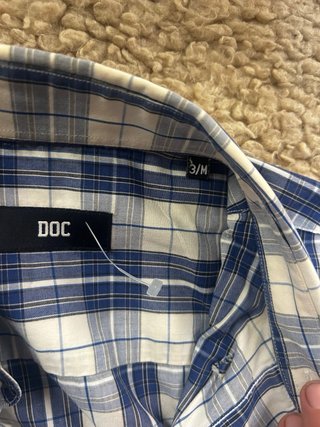 Camisa de cuadros Doc azul y blanco