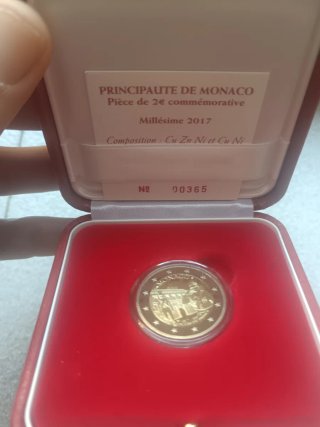 Mónaco 2017 Proof 2€ Conmemorativa