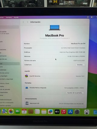MacBook Pro 2019 13” i5 8GB 256GB SSD