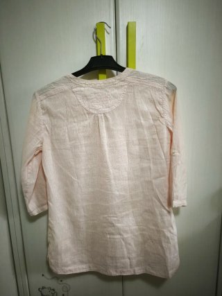 Camisa Massimo Dutti original rosa y blanca