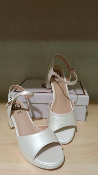 Sandali donna bianco perla 40