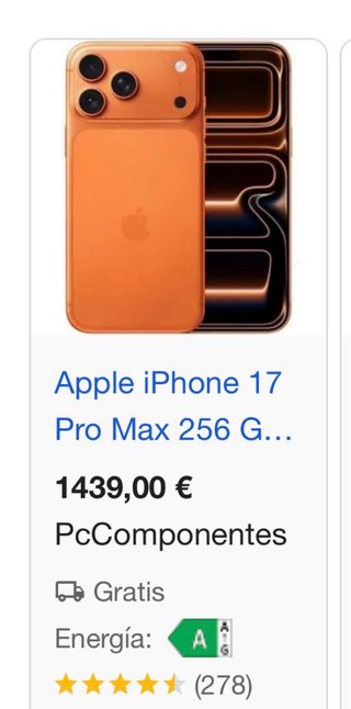 iPhone 17 Pro Max 256GB Naranja