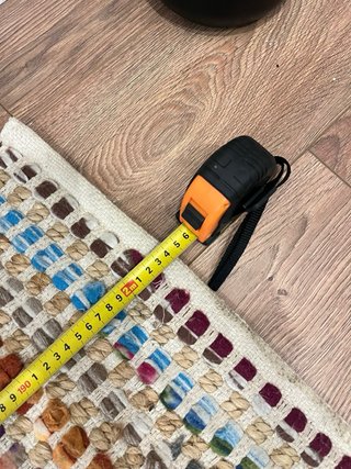 Tappeto in cotone multicolore intrecciato