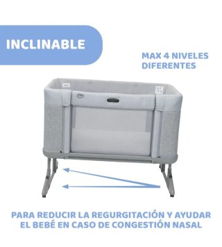 Cuna colecho Chicco Next2Me Forever Gris