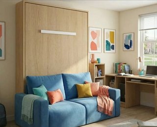 CAMA ABATIBLE VERTICAL CON SOFA NOVA135.
