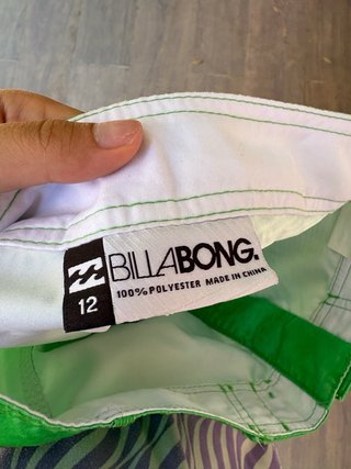 Bañador Billabong Verde letras blancas Talla 12