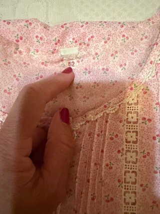 Camisón rosa manga corta
